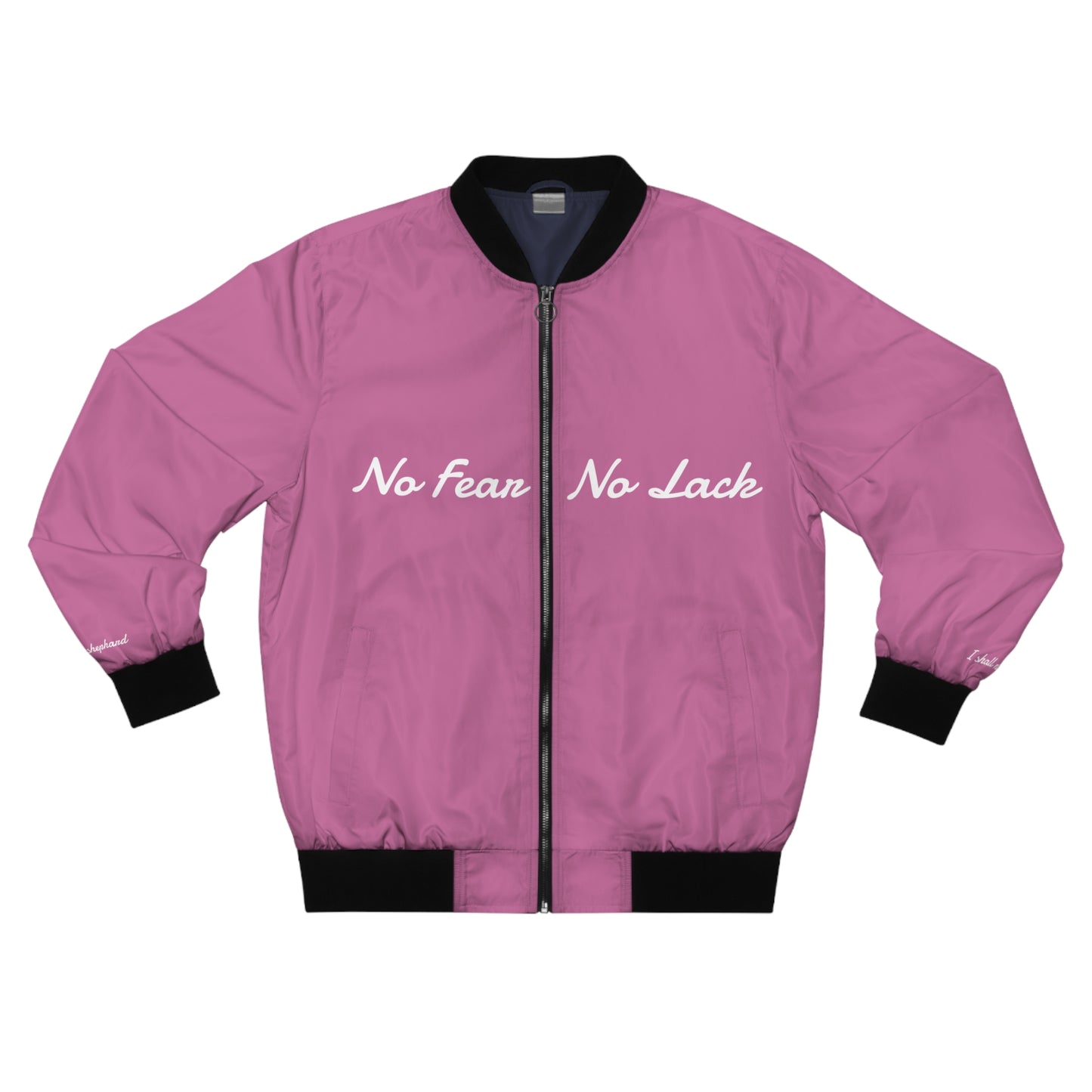 No Fear No Lack Pink Bomber Jacket