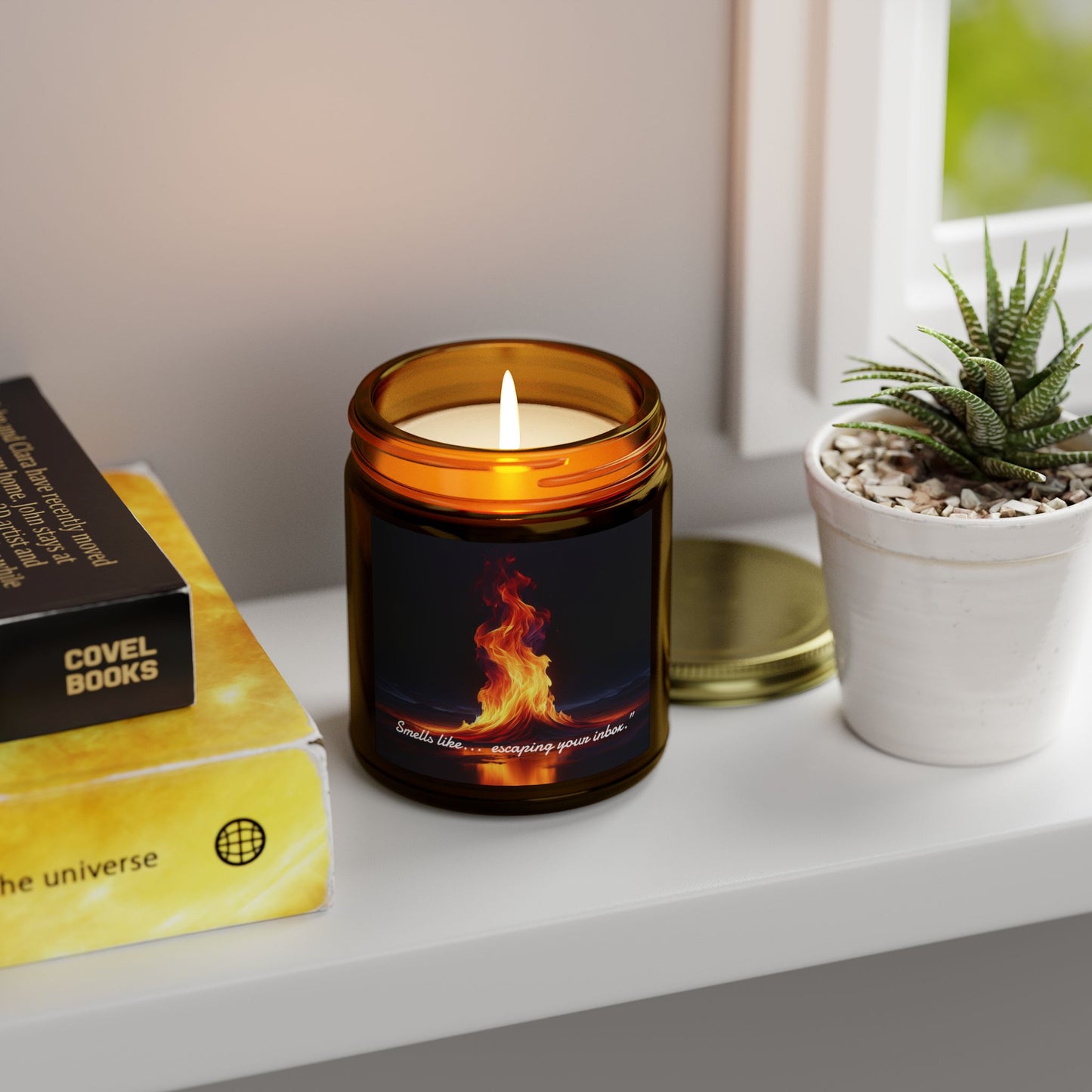 “Smells like... escaping your inbox.” Candle