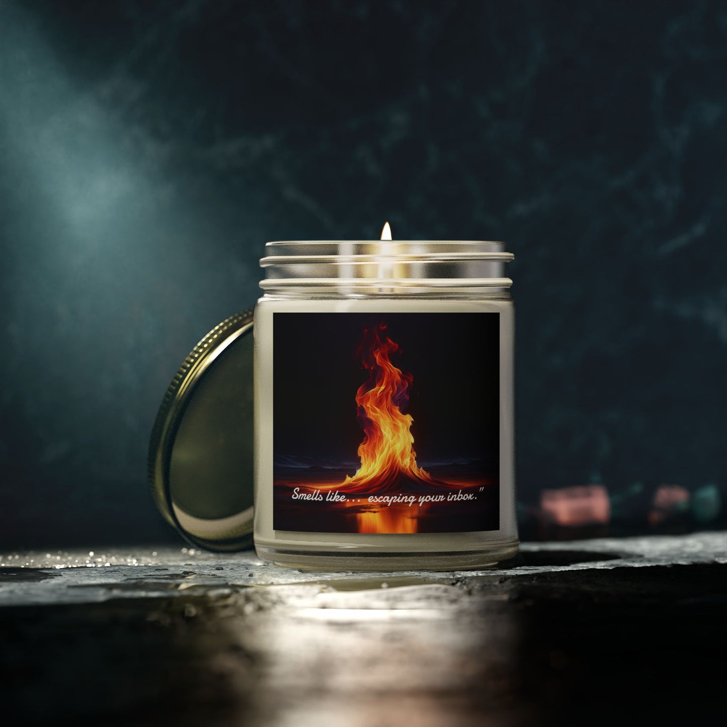 “Smells like... escaping your inbox.” Candle