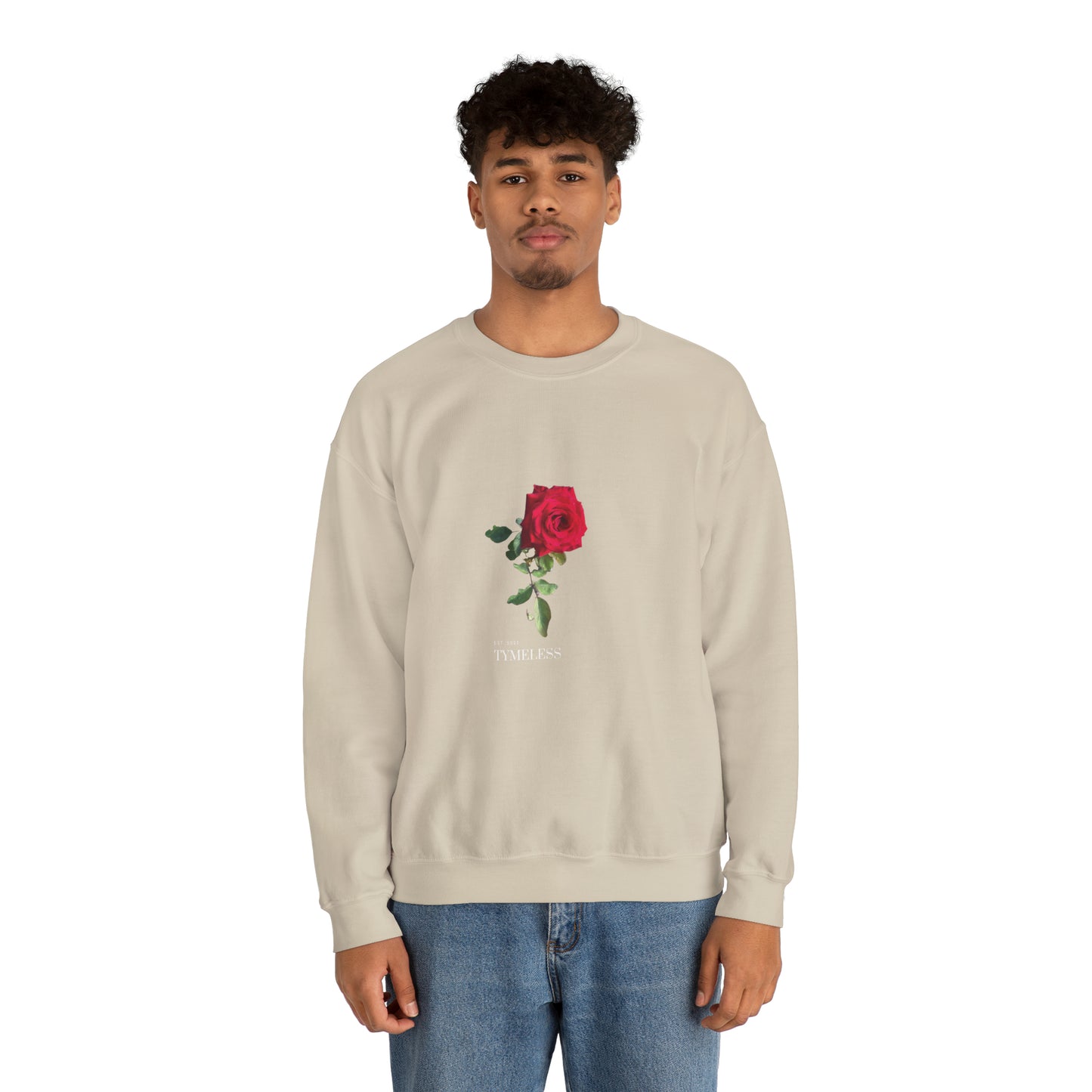 TymeLess Red Rose Men's Crewneck Sweatshirt