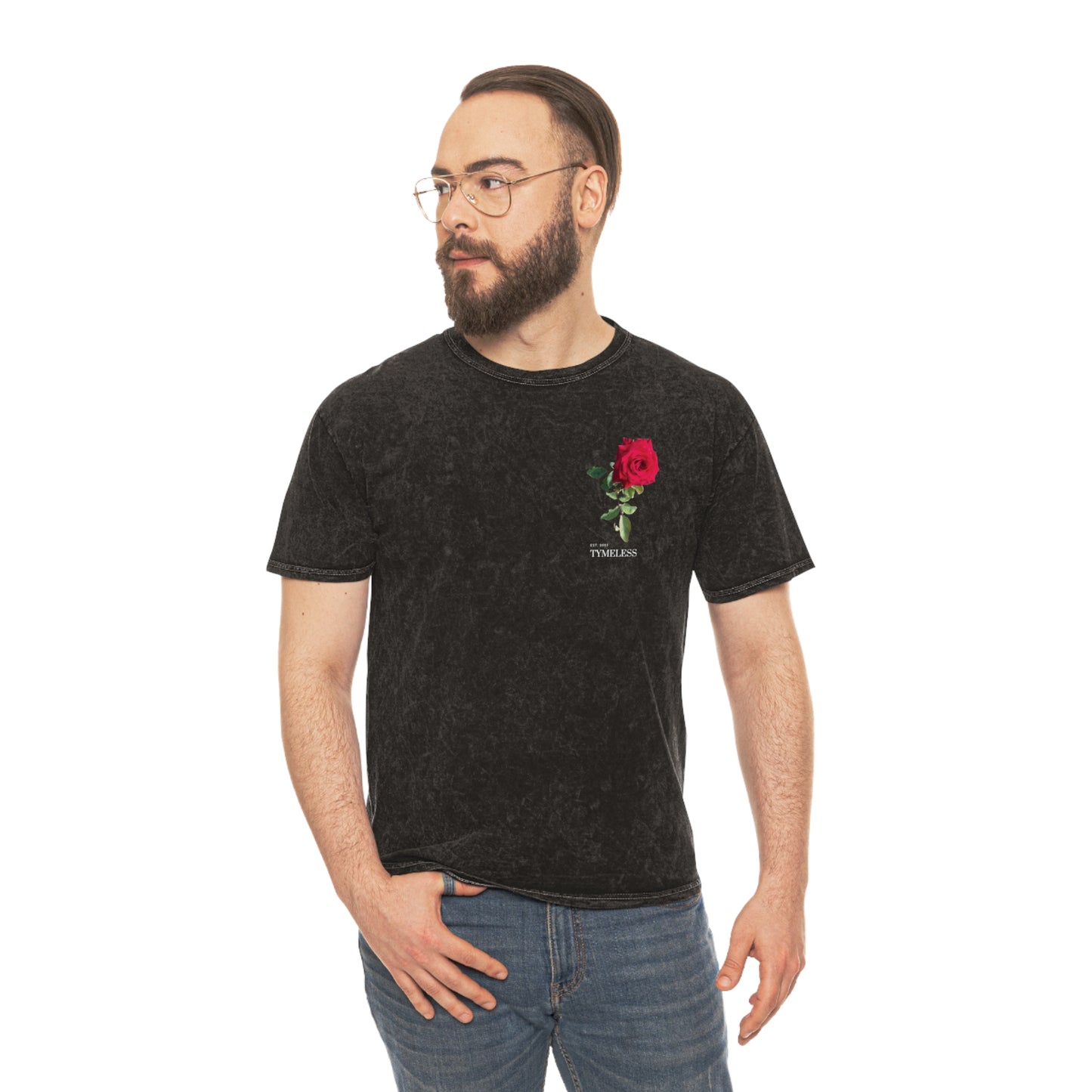 TymeLess Red Rose Mineral Wash T-Shirt