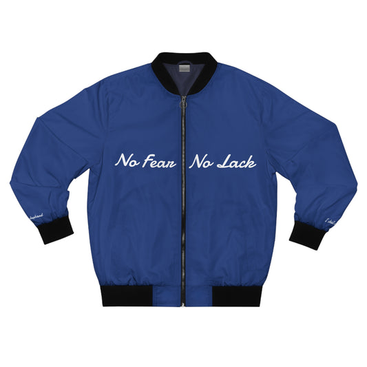 No Fear No Lack Blue Bomber Jacket
