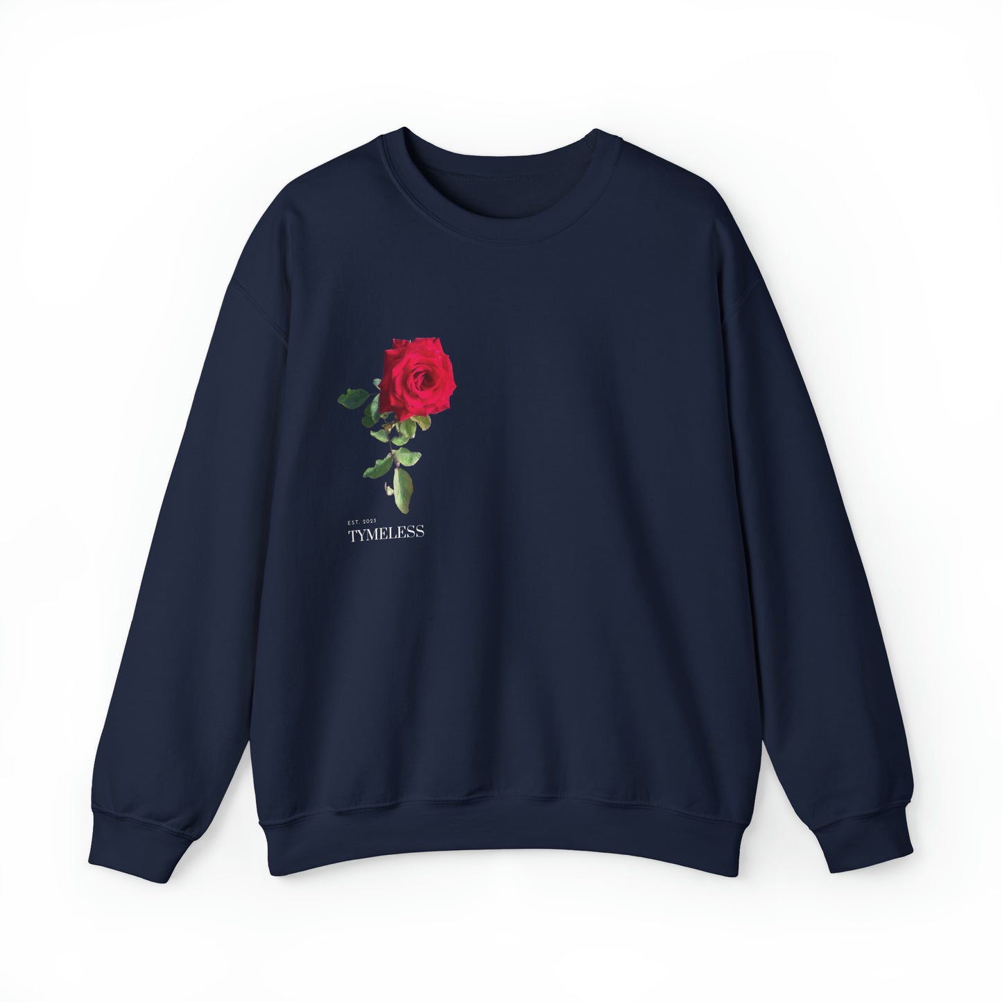 TYME LESS : Red Rose Women Crewneck Sweatshirt