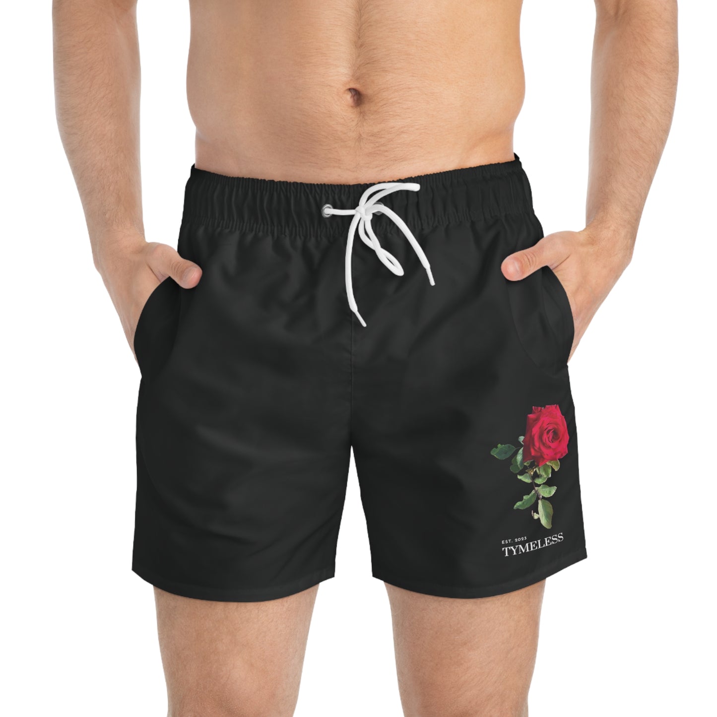 TymeLess Red Rose Swim Trunks