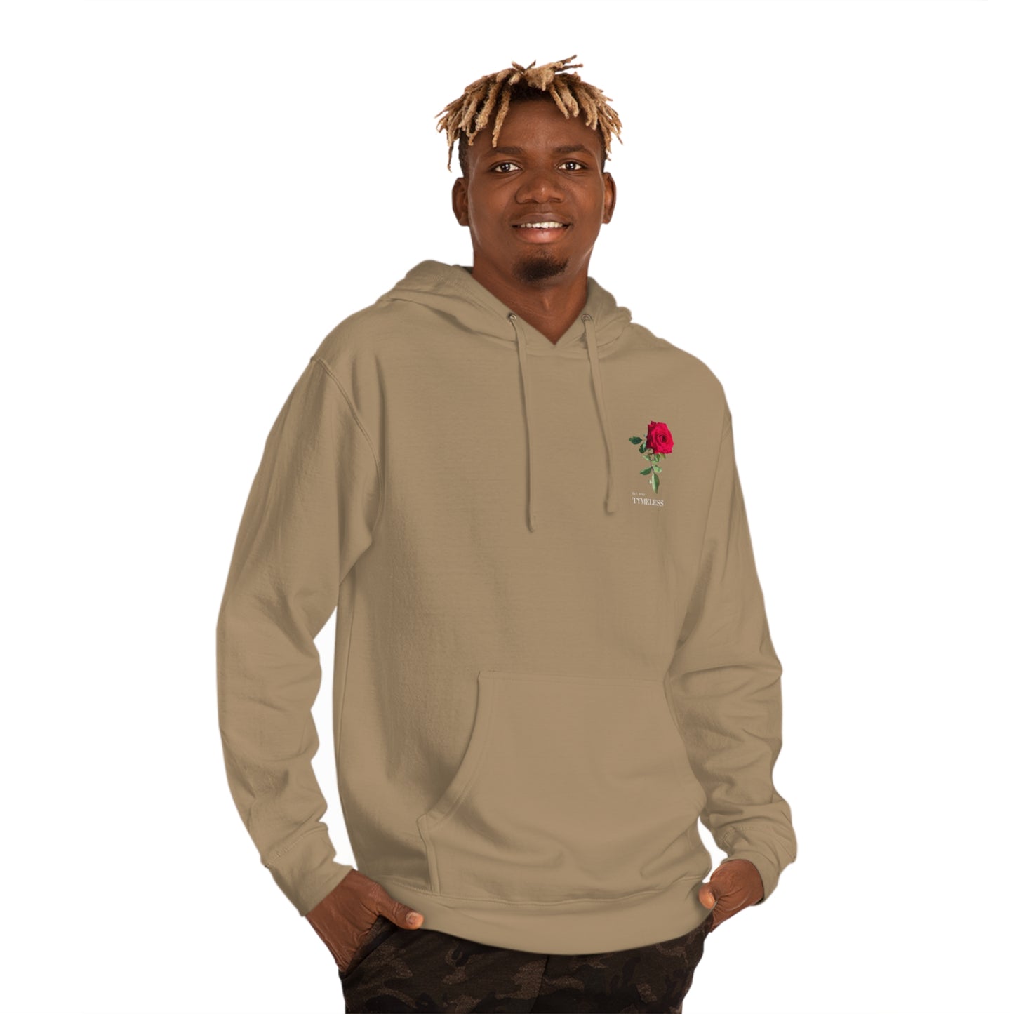 TymeLess Red Rose Men's Hooded Sweatshirt