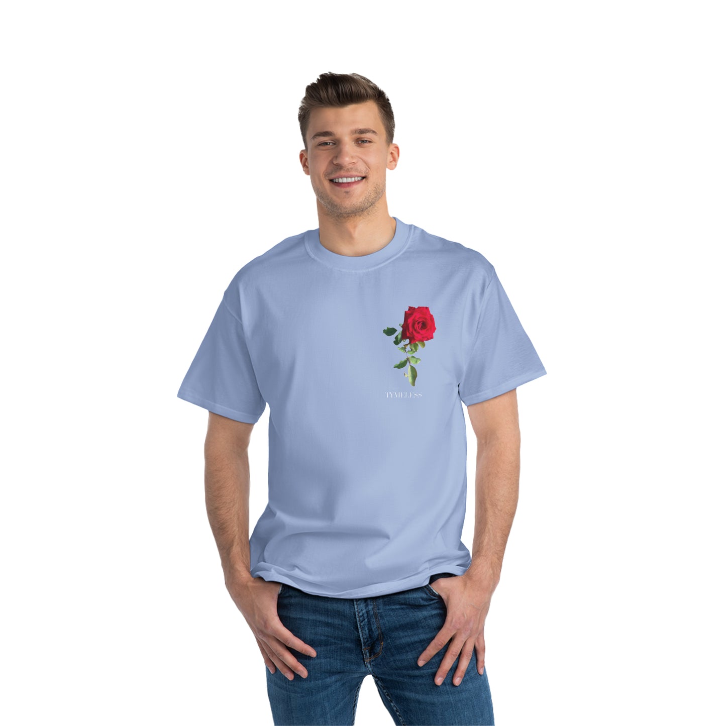 Tyme Less Red Rose Men's T- Shirt