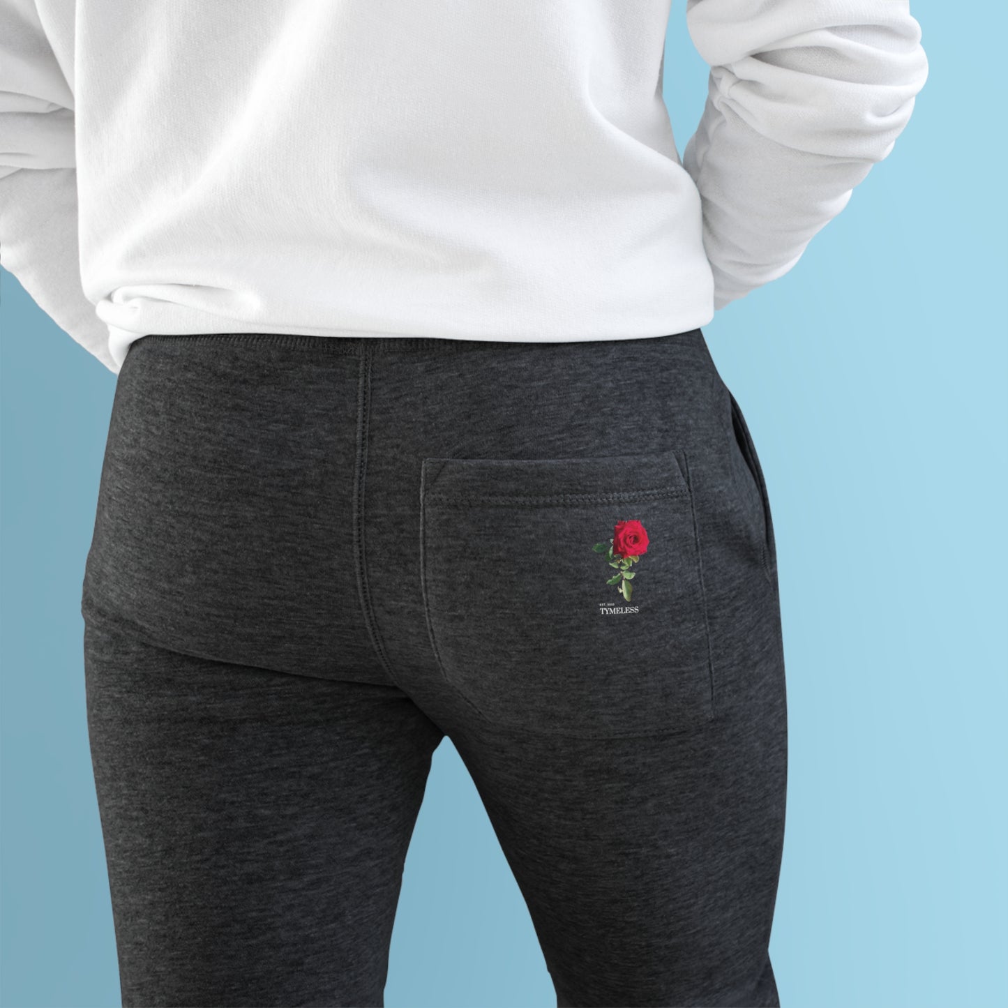 TymeLess Red Rose Men's Fleece Joggers