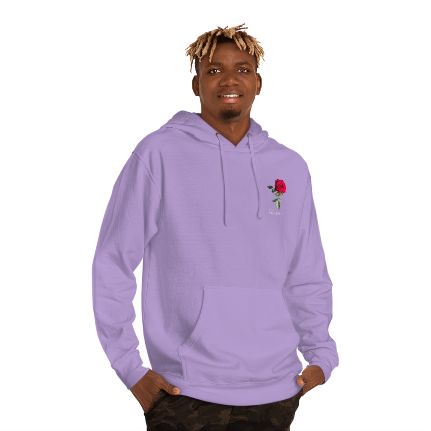 TymeLess Red Rose Men's Hooded Sweatshirt