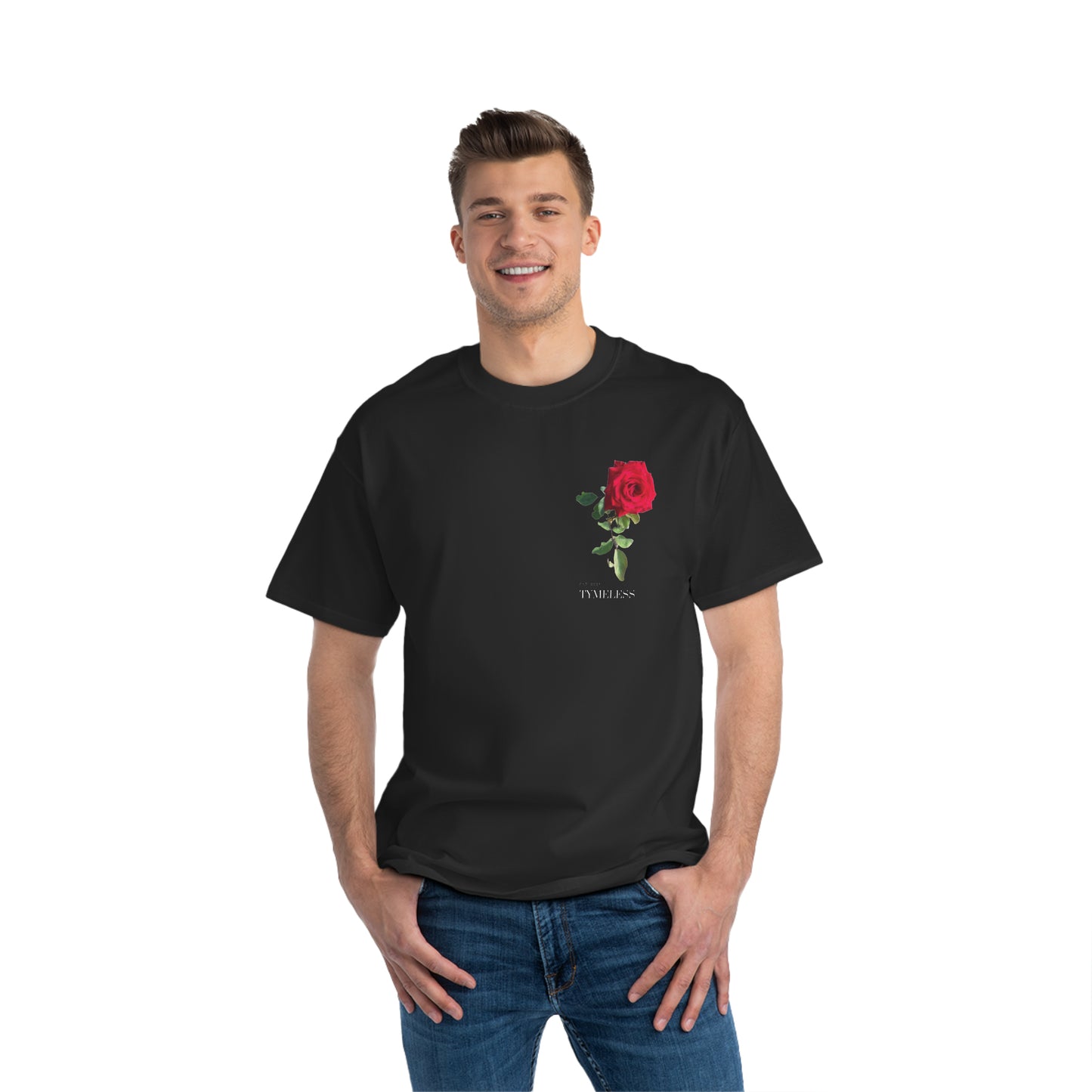 Tyme Less Red Rose Men's T- Shirt