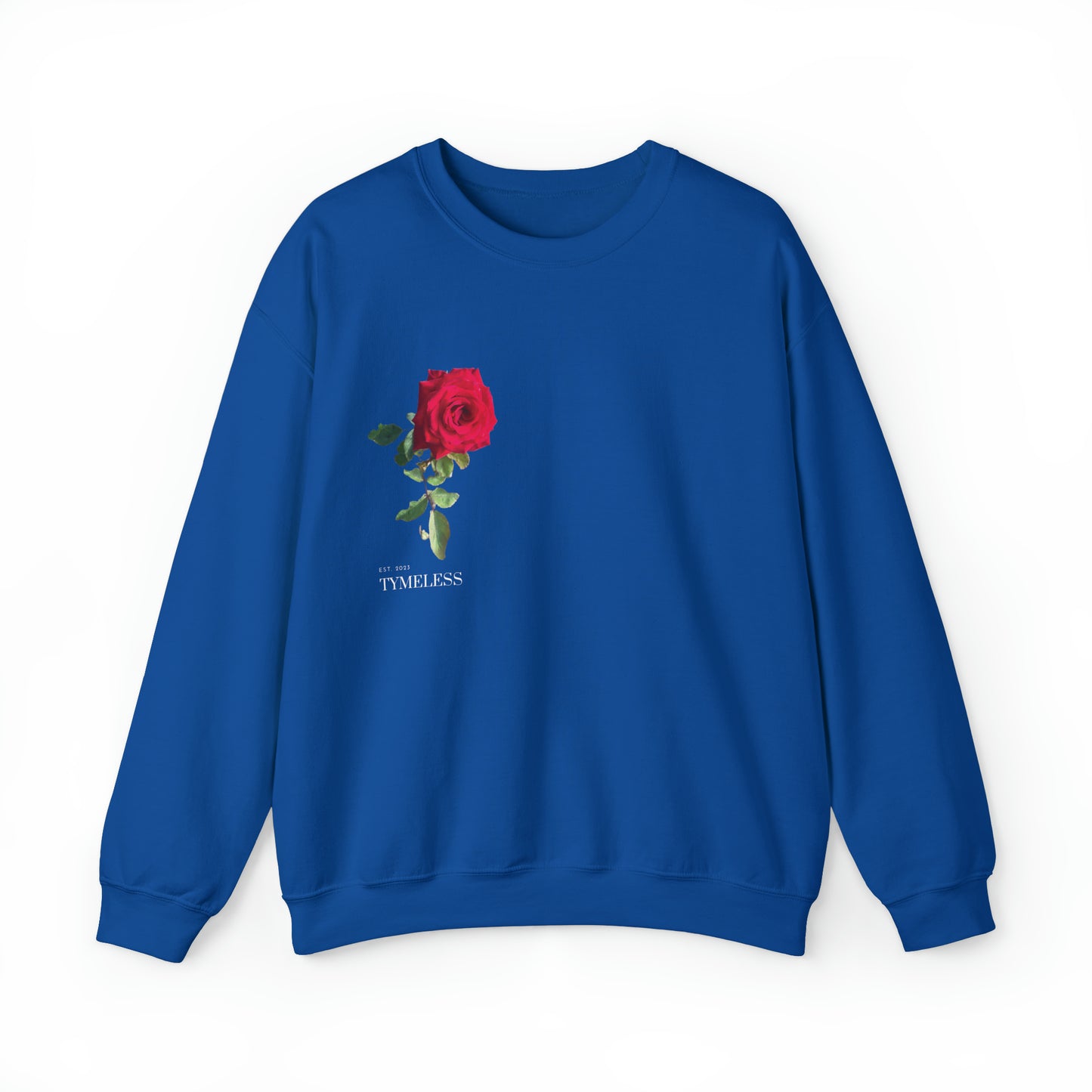 TYME LESS : Red Rose Women Crewneck Sweatshirt