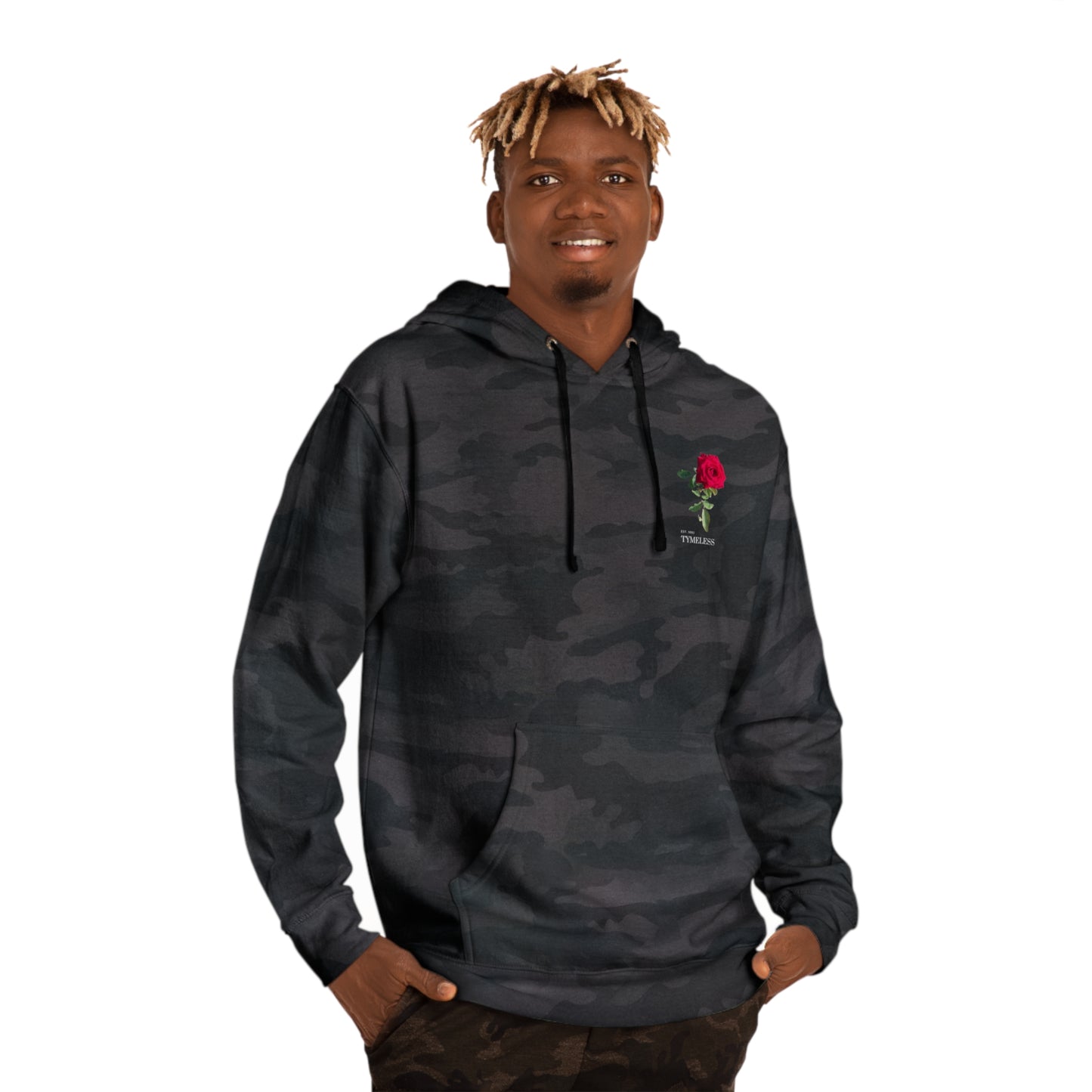 TymeLess Red Rose Men's Hooded Sweatshirt