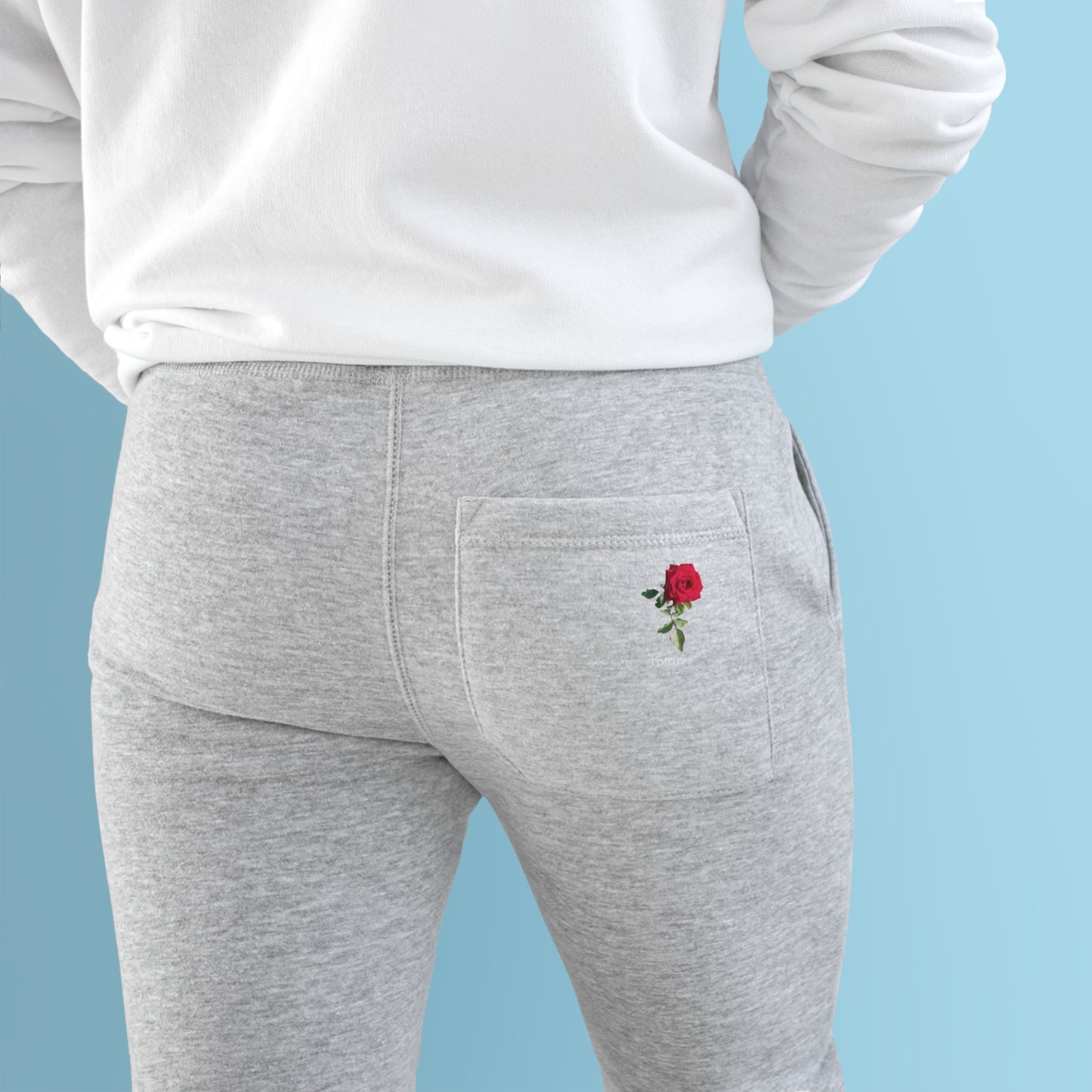 TymeLess Red Rose Men's Fleece Joggers