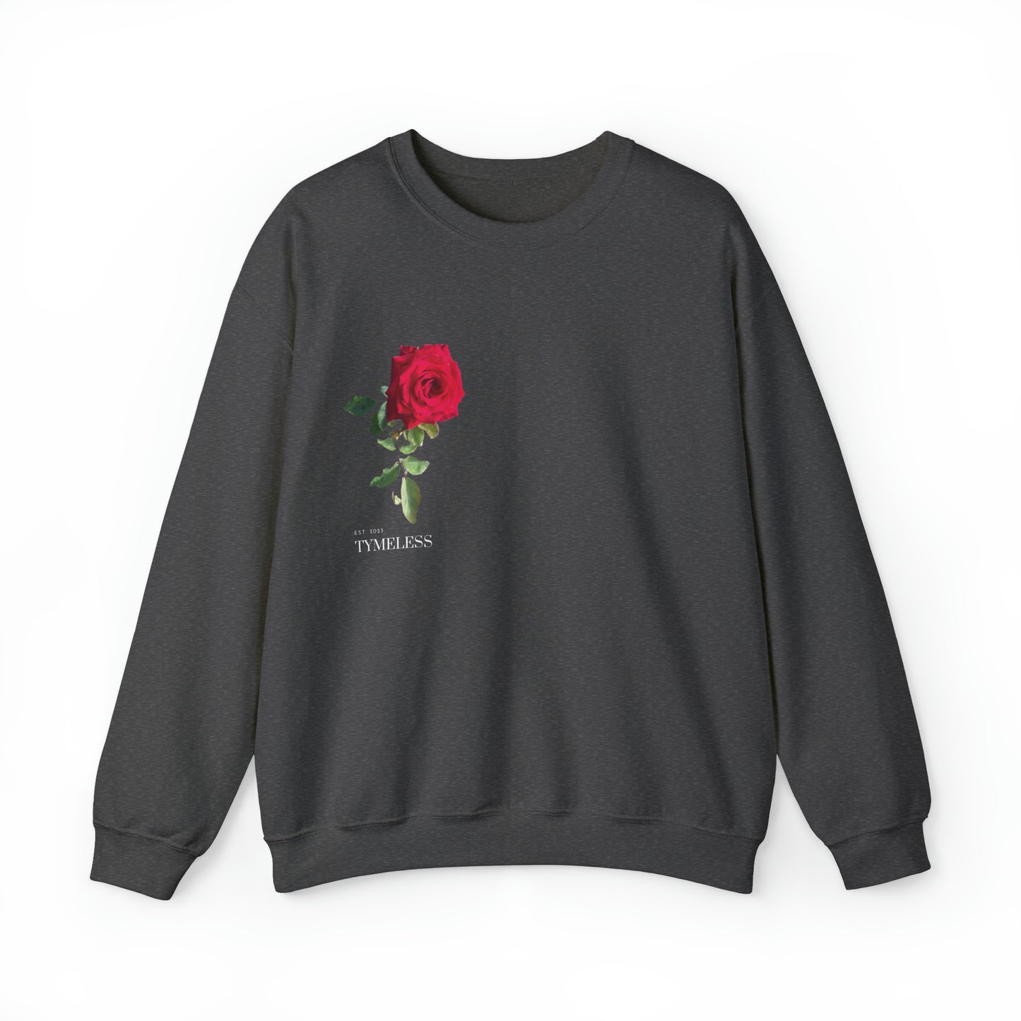 TYME LESS : Red Rose Women Crewneck Sweatshirt