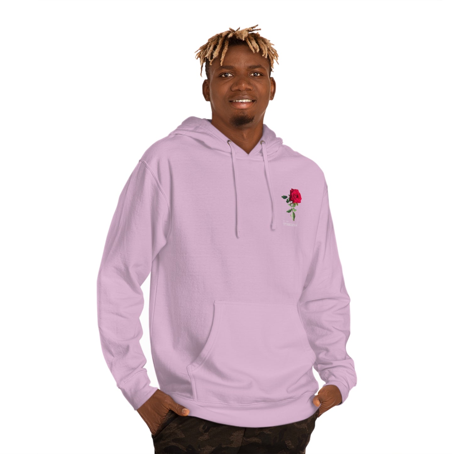 TymeLess Red Rose Men's Hooded Sweatshirt