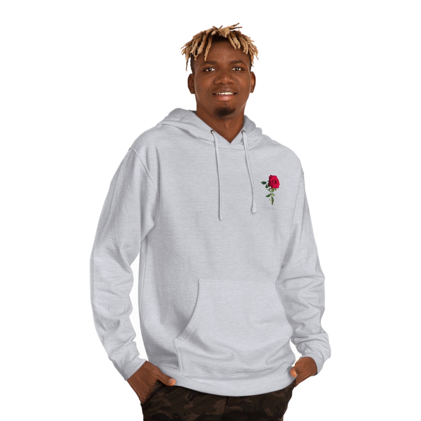 TymeLess Red Rose Men's Hooded Sweatshirt