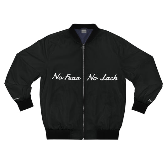 No Fear No Lack Black Bomber Jacket