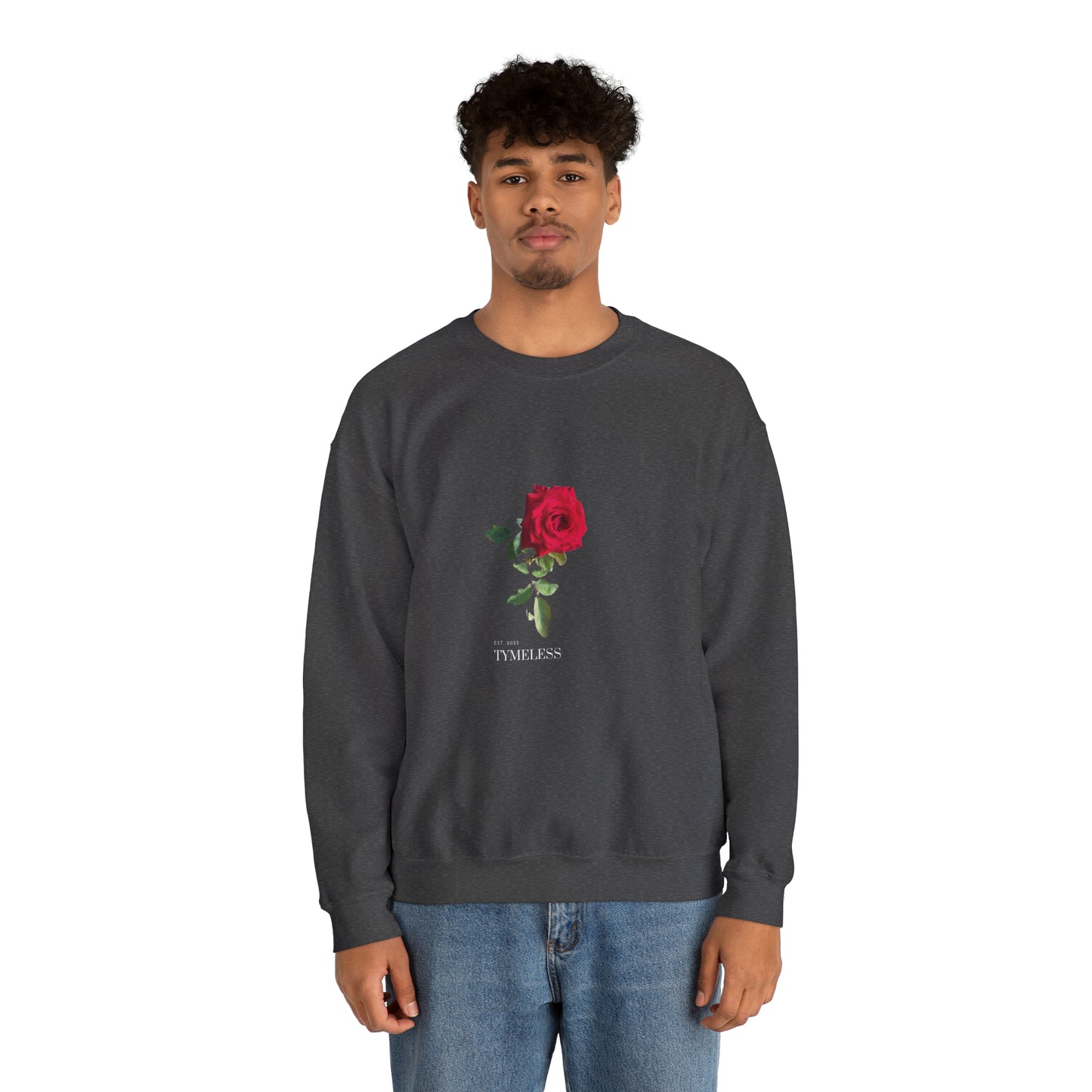 TymeLess Red Rose Men's Crewneck Sweatshirt