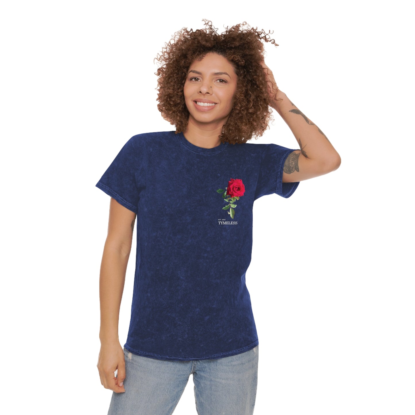 TymeLess Red Rose Mineral Wash T-Shirt