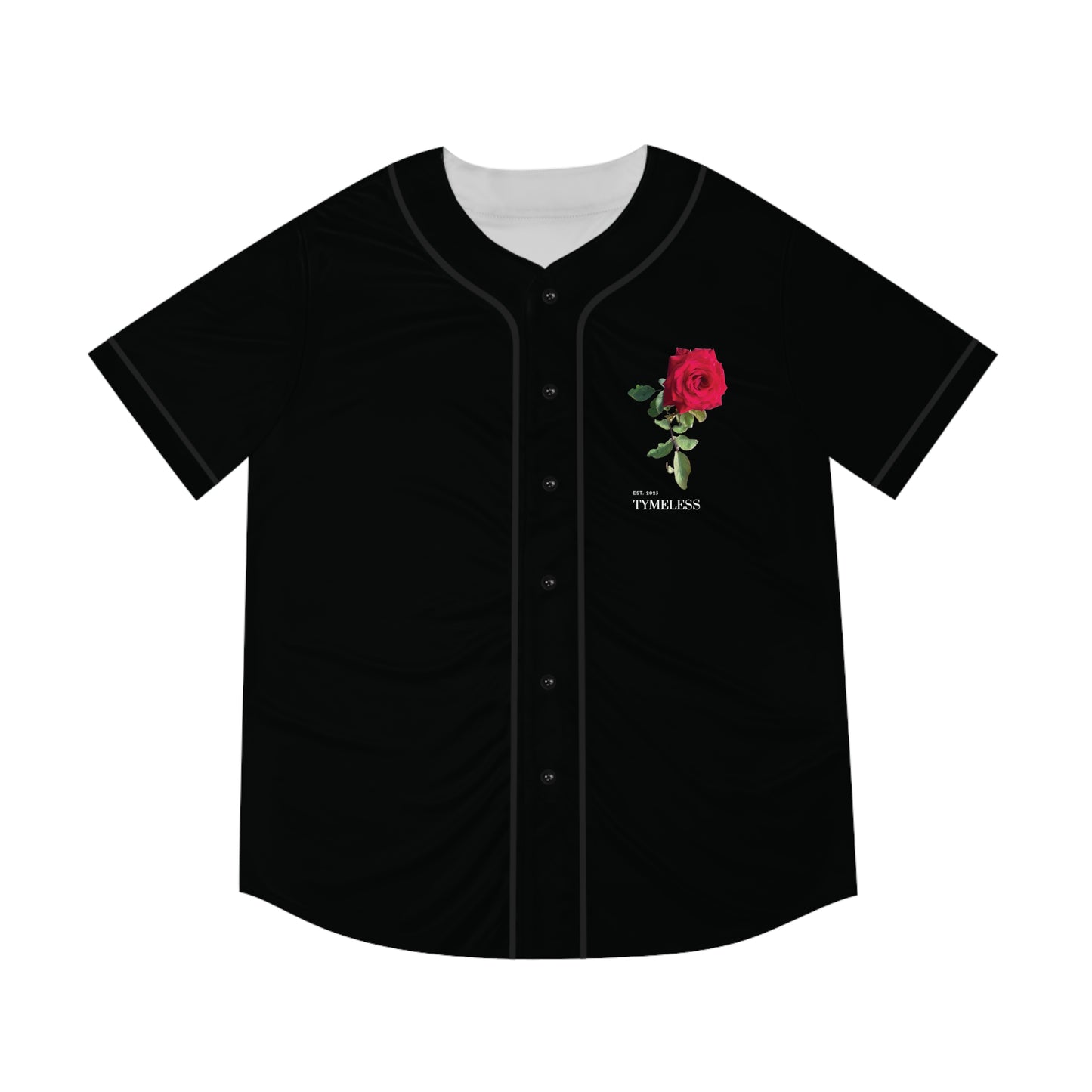 TymeLess Red Rose Men's Baseball Jersey