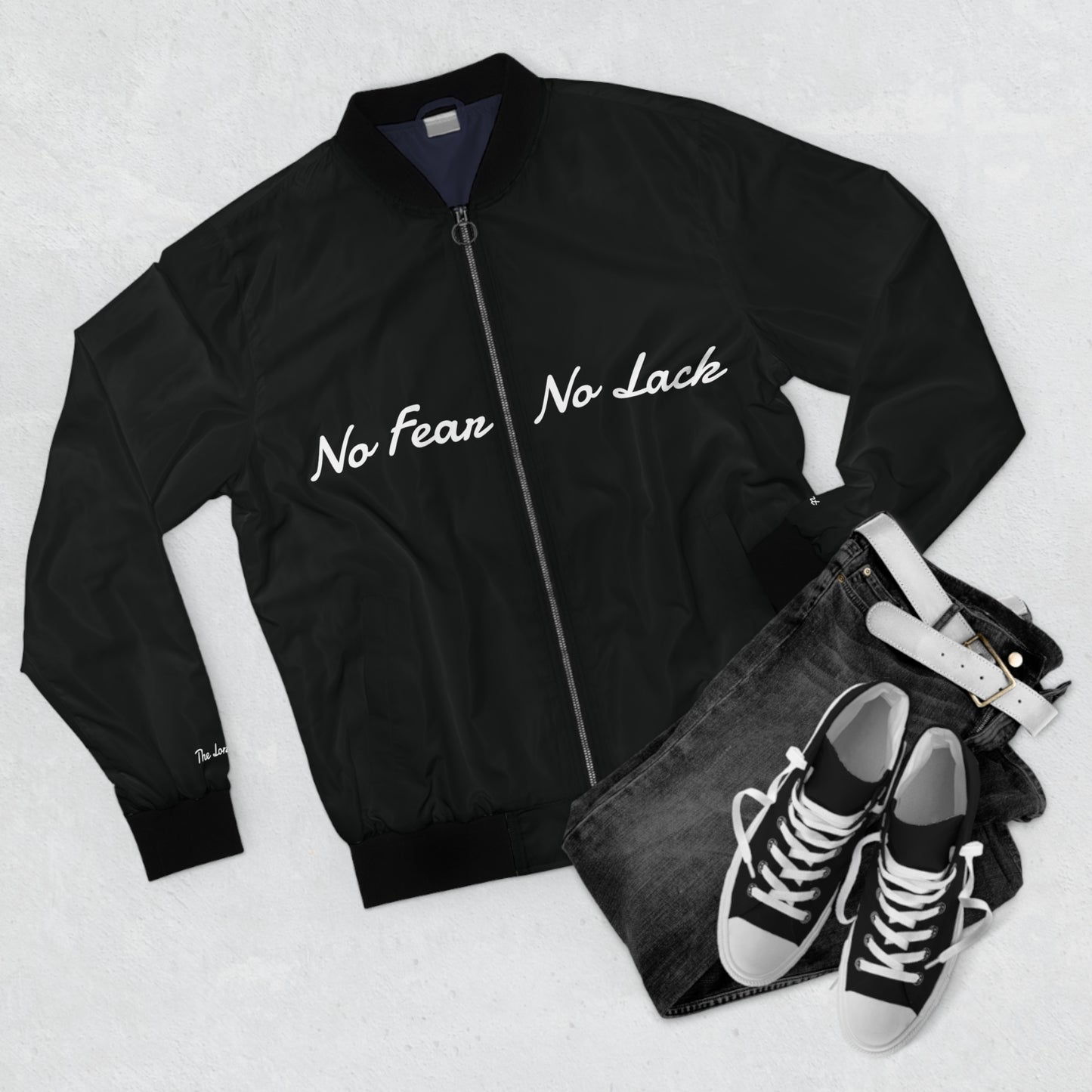 No Fear No Lack Black Bomber Jacket