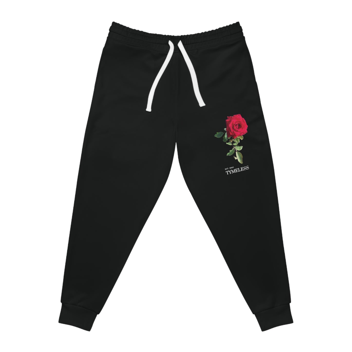 TymeLess Black Red Rose Women Joggers