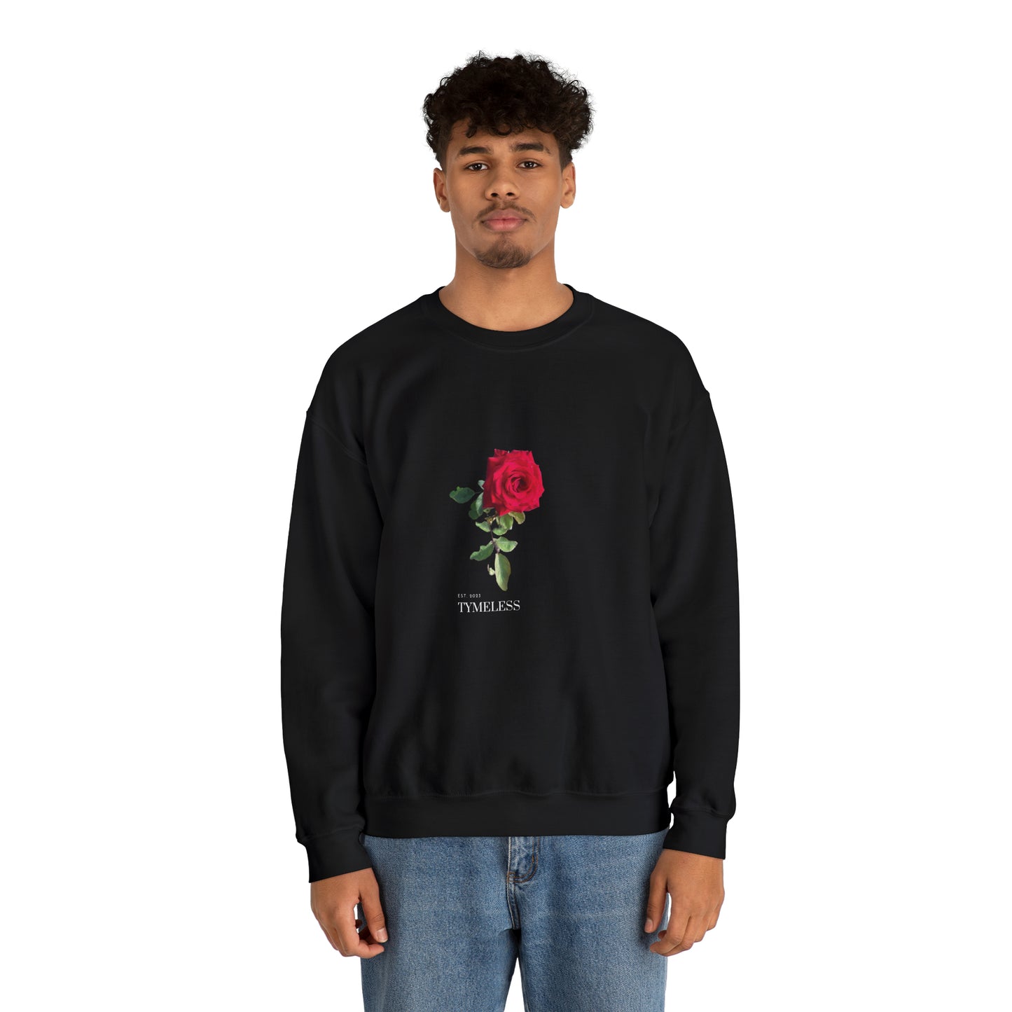 TymeLess Red Rose Men's Crewneck Sweatshirt