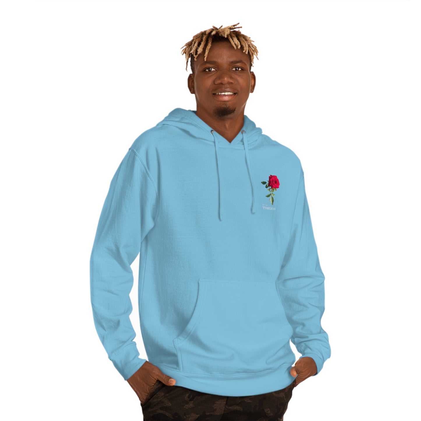 TymeLess Red Rose Men's Hooded Sweatshirt